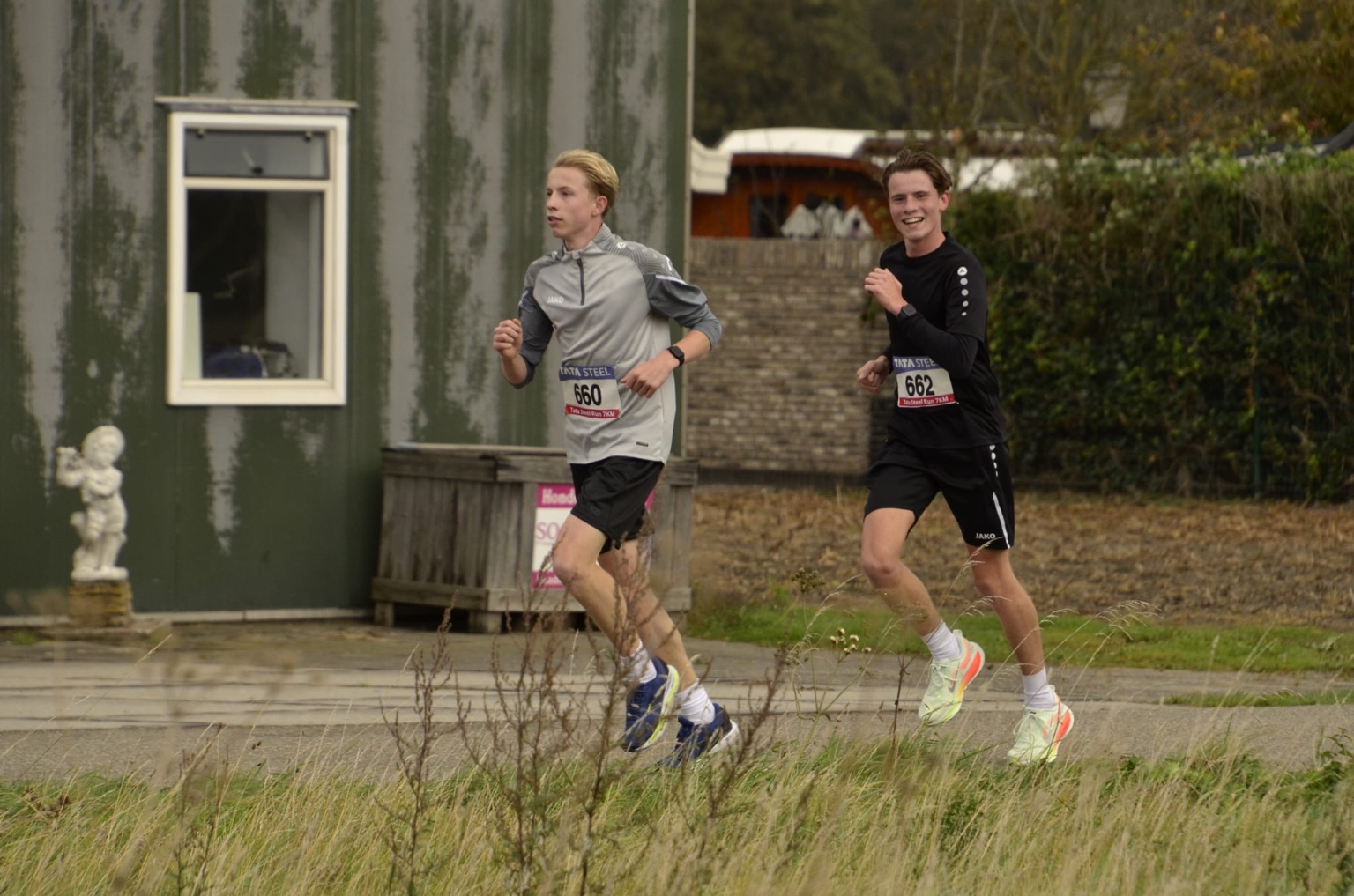 Jort Oldenburger tijdens een hardloopwedstrijd